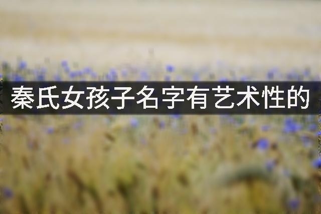 秦氏女孩子名字有艺术性的